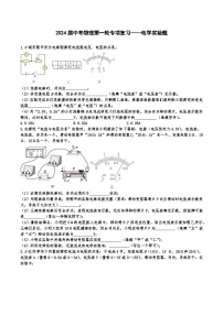 2024届中考物理第一轮专项复习——电学实验题（含解析）