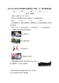 2022-2023学年山东省滨州市惠民县八年级（下）期末物理试卷（含解析）