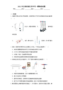 2021年云南省丽江市中考一模物理试题（含解析）