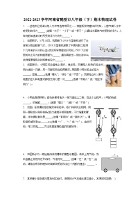 河南省鹤壁市2022-2023学年八年级下学期期末物理试题（含答案）