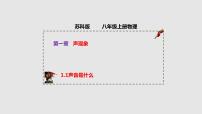物理八年级上册1.1 声音是什么备课课件ppt
