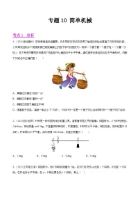 2023年中考物理真题分类汇编——专题10 简单机械(全国通用)