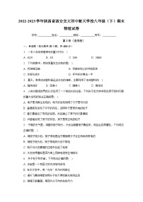 陕西省西安交大附中航天学校2022-2023学年八年级下学期期末物理试卷（含答案）