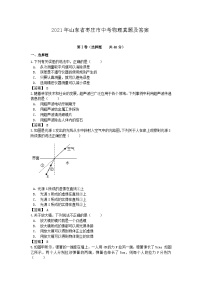 _2021年山东省枣庄市中考物理真题及答案