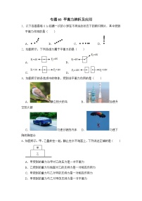 八年级物理暑期专题03 平衡力辨析及应用（原卷版+解析版）-2022-2023学年八年级物理下册学优生期末复习难点题型专项突破（人教版）