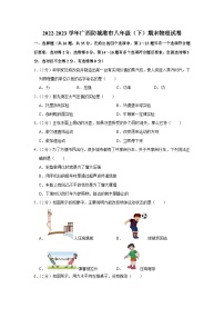 广西防城港市2022-2023学年八年级下学期期末物理试卷（含答案）