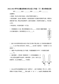 安徽省淮南市凤台县2022-2023学年八年级下学期期末物理试卷（含答案）