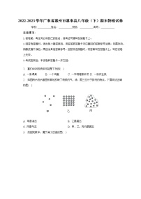 广东省惠州市惠东县2022-2023学年八年级下学期期末物理试卷（含答案）