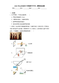 2023年山东省济宁学院附中中考二模物理试题(含解析)