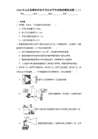 2023年山东省潍坊市初中学业水平考试物理模拟试题（二）（含解析）