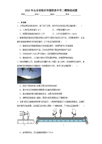 2023年山东省临沂市蒙阴县中考二模物理试题（含解析）