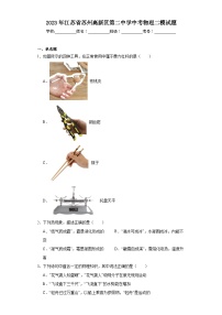 2023年江苏省苏州高新区第二中学中考物理二模试题(含解析)