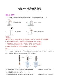 2023年中考物理真题分类汇编-专题09 浮力及其应用