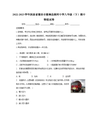 2022-2023学年陕西省商洛市商南县湘河中学八年级（下）期中物理试卷（含解析）