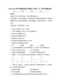 2022-2023学年安徽省宿州市萧县八年级（下）期中物理试卷（含解析）