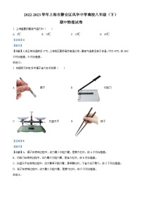 上海市静安区风华中学南校2022-2023学年八年级下学期期中物理试题（解析版）