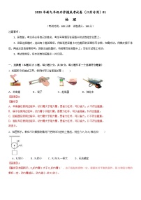 【开学摸底考】初中物理九年级上学期--秋季开学摸底考试卷01（江苏专用）（含解析）