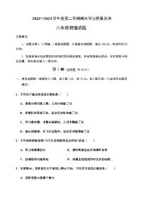 2022-2023学年度第二学期期末学业质量监测八年级物理试题