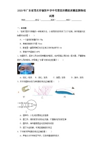 2023年广东省茂名市愉园中学中考第四次模拟质量监测物理试题（含解析）