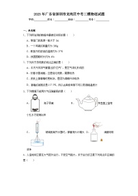 2023年广东省深圳市龙岗区中考三模物理试题（含解析）