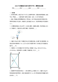 2023年安徽省名校大联考中考二模物理试题（含解析）