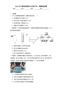 2023年甘肃省张掖市山丹县中考一模物理试题（含解析）