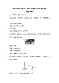 四川省绵阳市游仙区2023-2024学年九年级上学期开学物理试题（含答案）