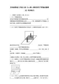 初中物理苏科版八年级上册3.4 平面镜第1课时课堂检测