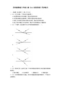 苏科版八年级上册4.1 光的折射练习题