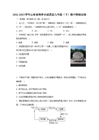 山东省菏泽市成武县2022-2023学年九年级下学期期中物理试卷