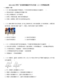 2021-2022学年广东省深圳高级中学九年级（上）开学物理试卷