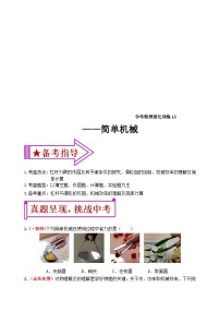 中考物理一轮复习强化训练12：简单机械（含答案）