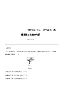 中考物理一轮复习课时突破训练12 大气压强　流体压强与流速的关系 (含解析)