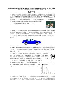 安徽省宣城市宁国市城南学校2023-2024学年九年级上学期入学物理试卷