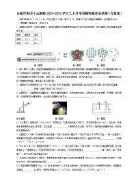 安徽省合肥市庐阳区四十五中新校2023-2024学年九年级上学期月考预测物理作业试卷（含答案）