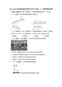 湖北省武汉市江汉区2022-2023学年八年级上学期期中物理试卷