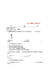 初中物理人教版八年级下册7.3 重力课时练习