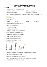 广东省佛山市2023年九年级上学期物理月考试卷（附答案）