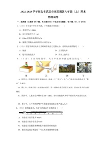 2022-2023学年湖北省武汉市东西湖区八年级上学期期末物理卷(含答案共23页)