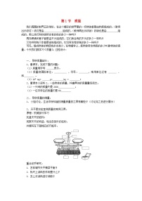 初中物理人教版八年级上册第六章 质量和密度第1节 质量学案设计