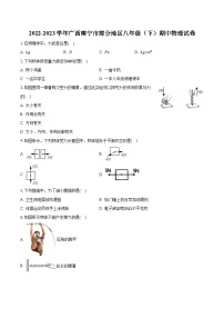 广西南宁市部分地区2022-2023学年八年级下学期期中物理试卷