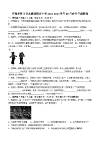 河南省周口市太康县太康朱口镇联合中学2023-2024学年八年级上学期10月月考物理试题（月考）