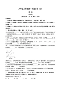 河南省安阳市林州市2023-2024学年八年级上学期10月月考物理试题