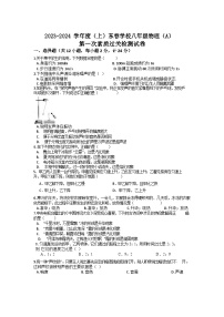 湖北省黄石市阳新县木港镇东春初级中学2023-2024学年八年级上学期10月月考物理试题