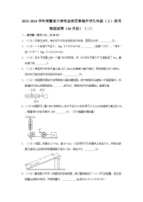 安徽省六安市金安区皋城中学2023-2024学年九年级上学期段考物理试卷（10月份）（二）