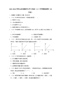 山东省德州九中2023-2024学年八年级上学期月考物理试卷（10月份）