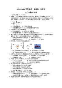 山东省枣庄市台儿庄区2023-2024学年九年级上学期月清物理试题（月考）