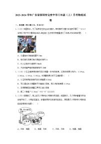 广东省深圳市宝安中学2023-2024学年八年级上学期月考物理试卷