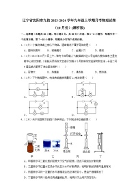 辽宁省沈阳市九校2023-2024学年九年级上学期月考物理试卷（10月份）