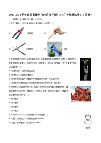 2023-2024学年江苏省徐州市沛县九年级（上）月考物理试卷（10月份）（含解析）